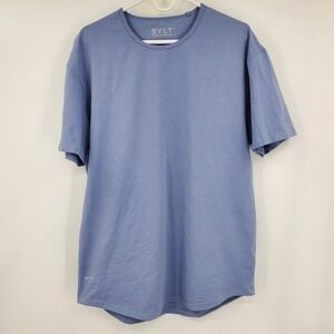 BYLT Premium Basics Lux Drop Cut Short Sleeve T-Shirt Mens XL Blue Workout